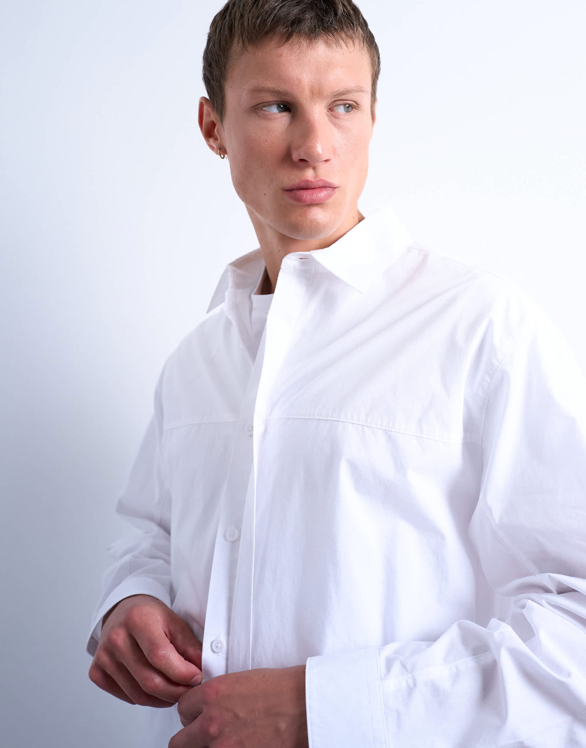 Topman oversized fit formal shirt in white