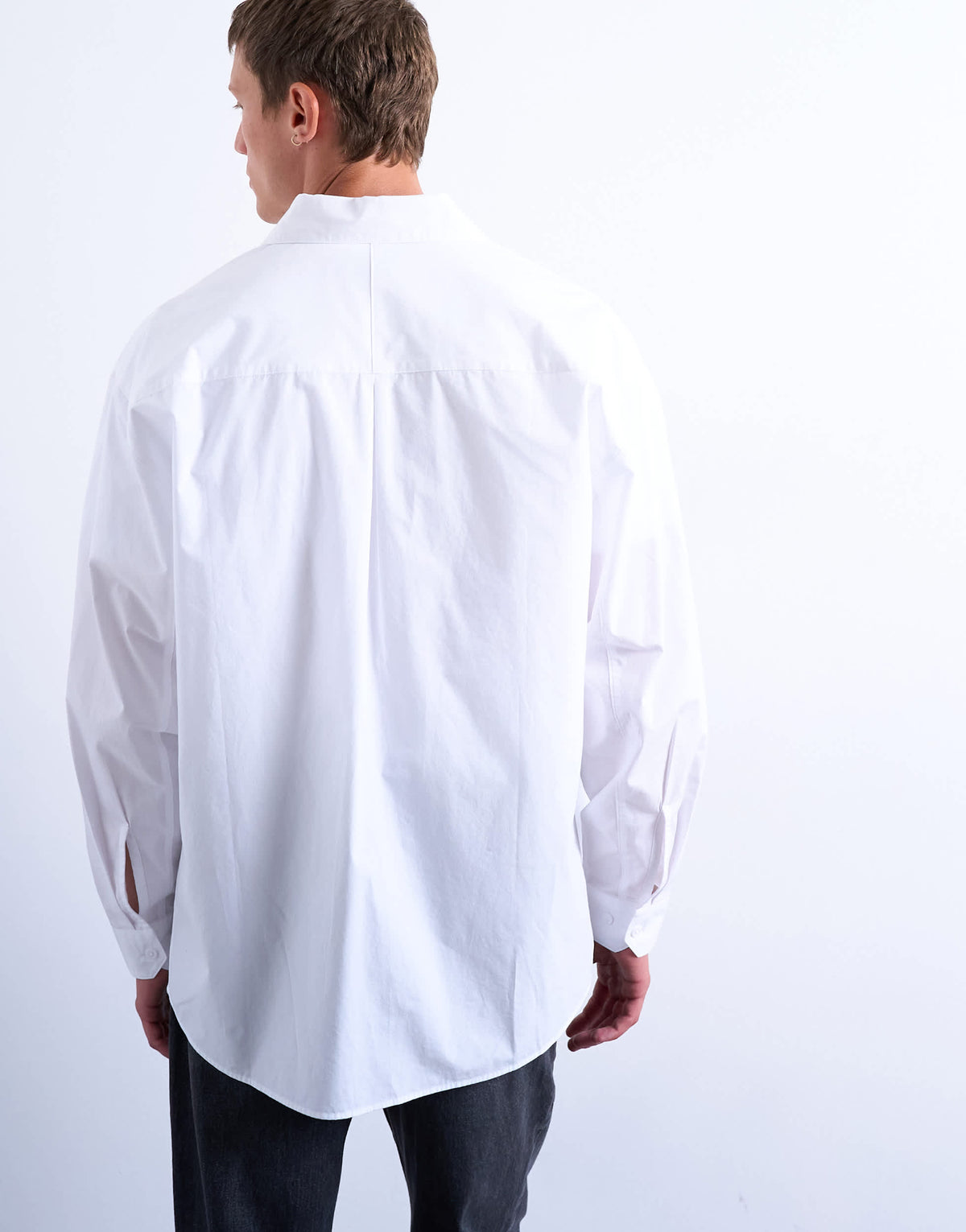Topman oversized fit formal shirt in white
