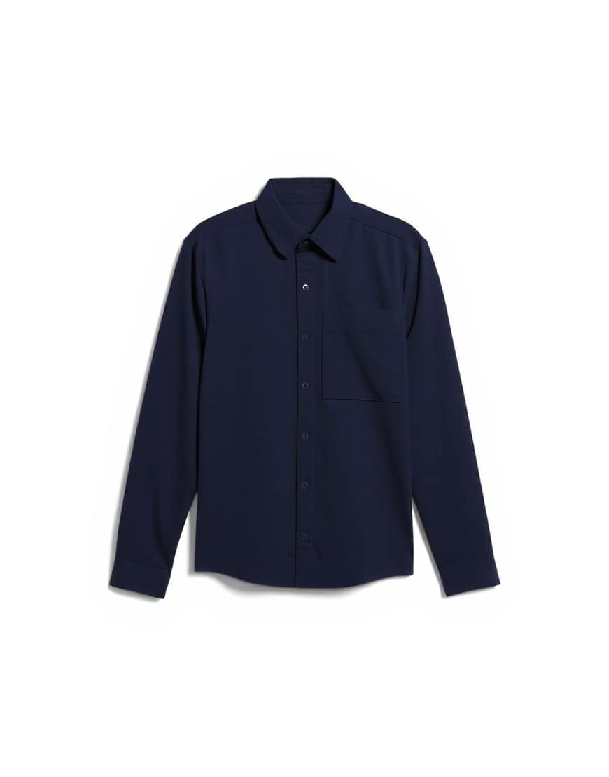 Topman regular fit flannel shirt in navy