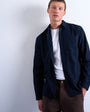 Topman regular fit flannel shirt in navy