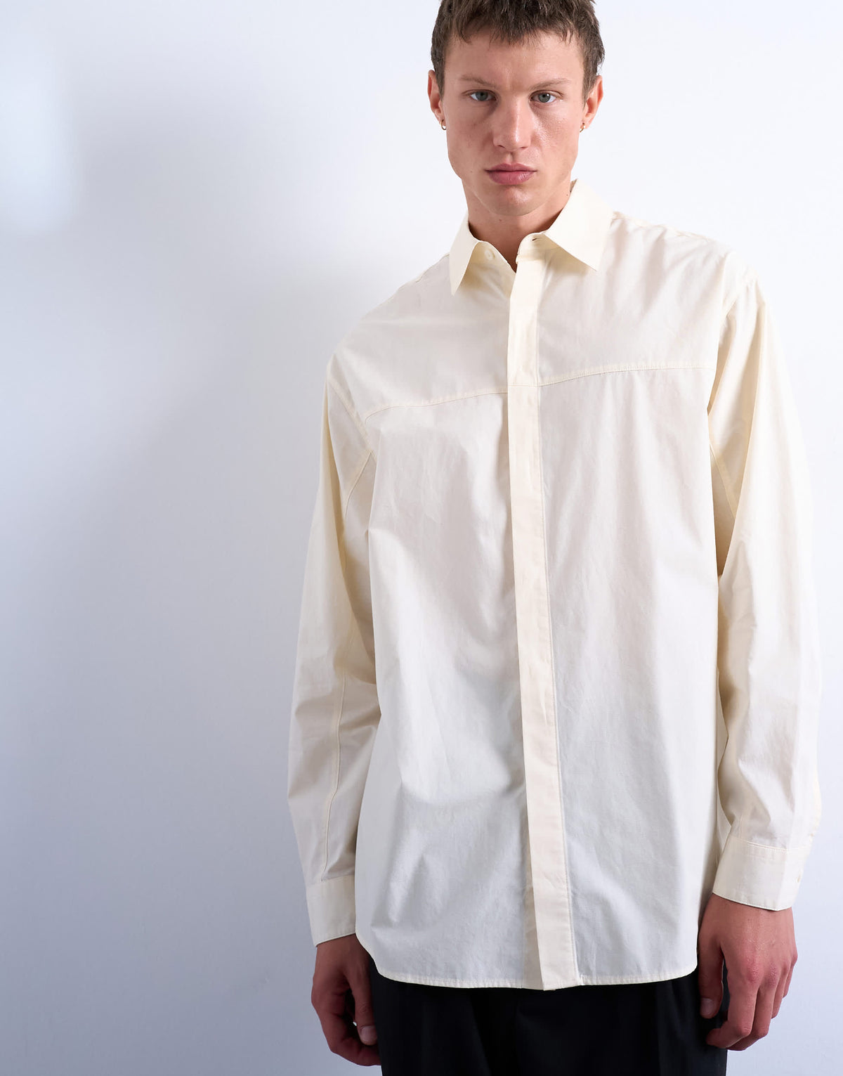 Topman oversized fit formal shirt in light yellow