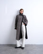 Topshop longline funnel aviator shearling in grey