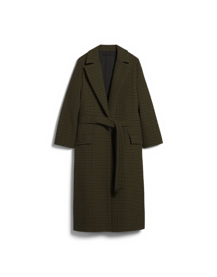 Topshop brushed formal coat in green check