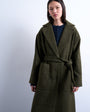 Topshop brushed formal coat in green check
