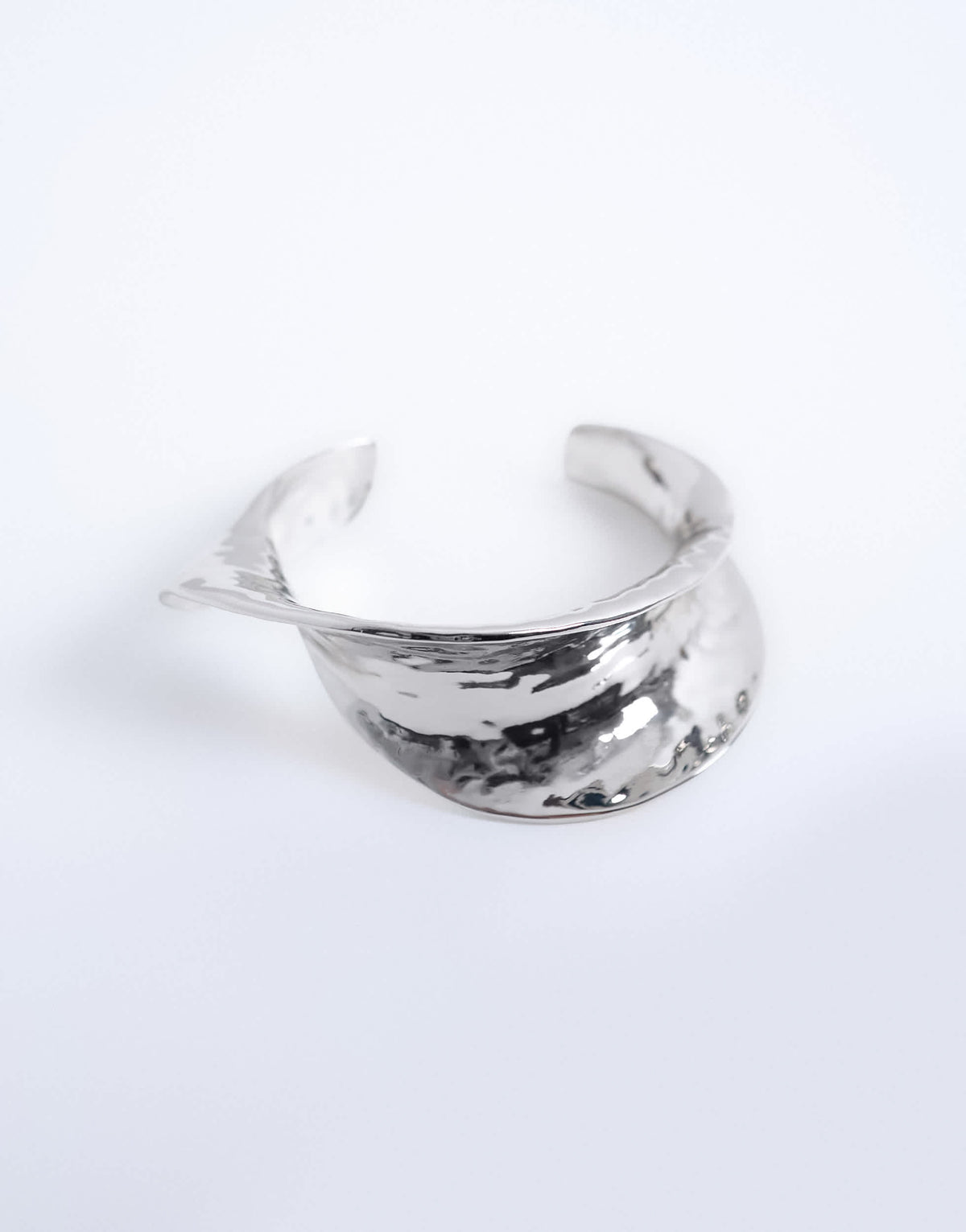 Topshop Bianca chunky twisted bracelet in silver