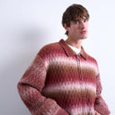 Cardigan zippé Topman en maille mélangée marron