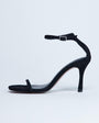 Topshop Alexi real suede 2 part heeled sandal in black