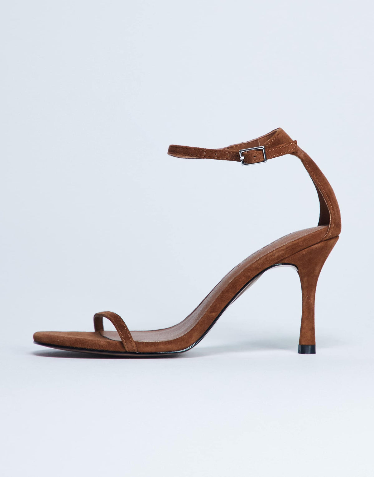 Topshop Alexi real suede 2 part heeled sandal in camel