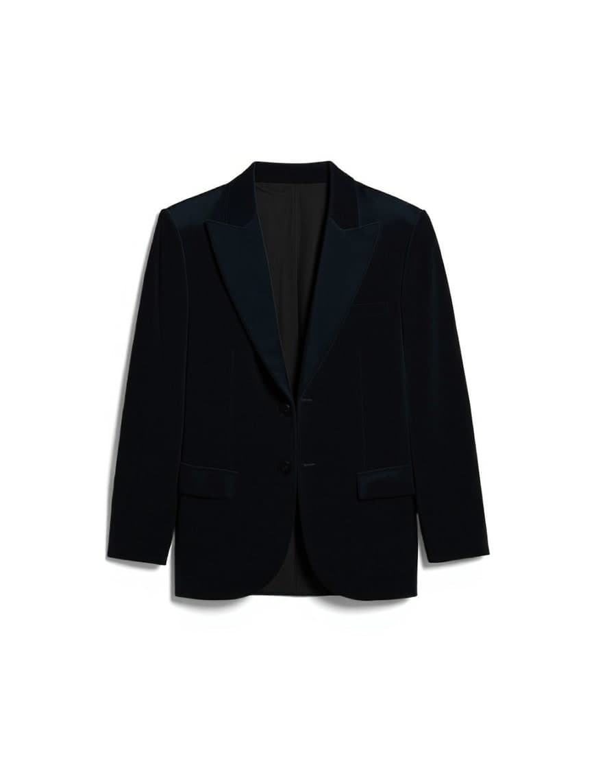 Topman velvet blazer in black