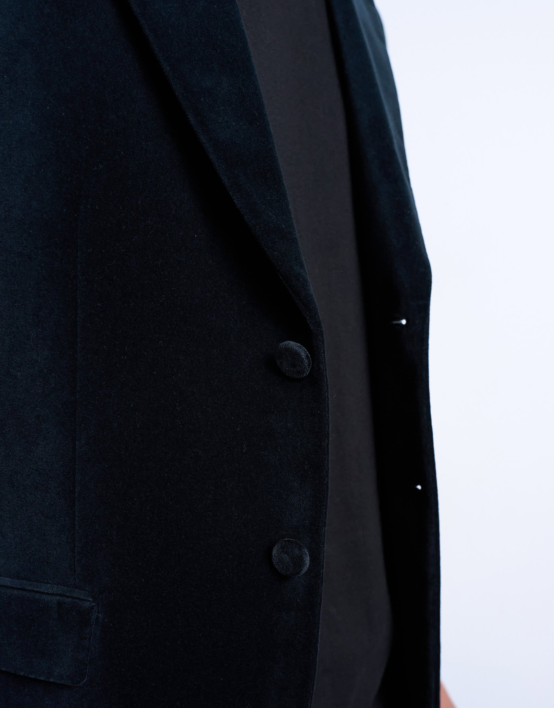 Topman velvet blazer in black