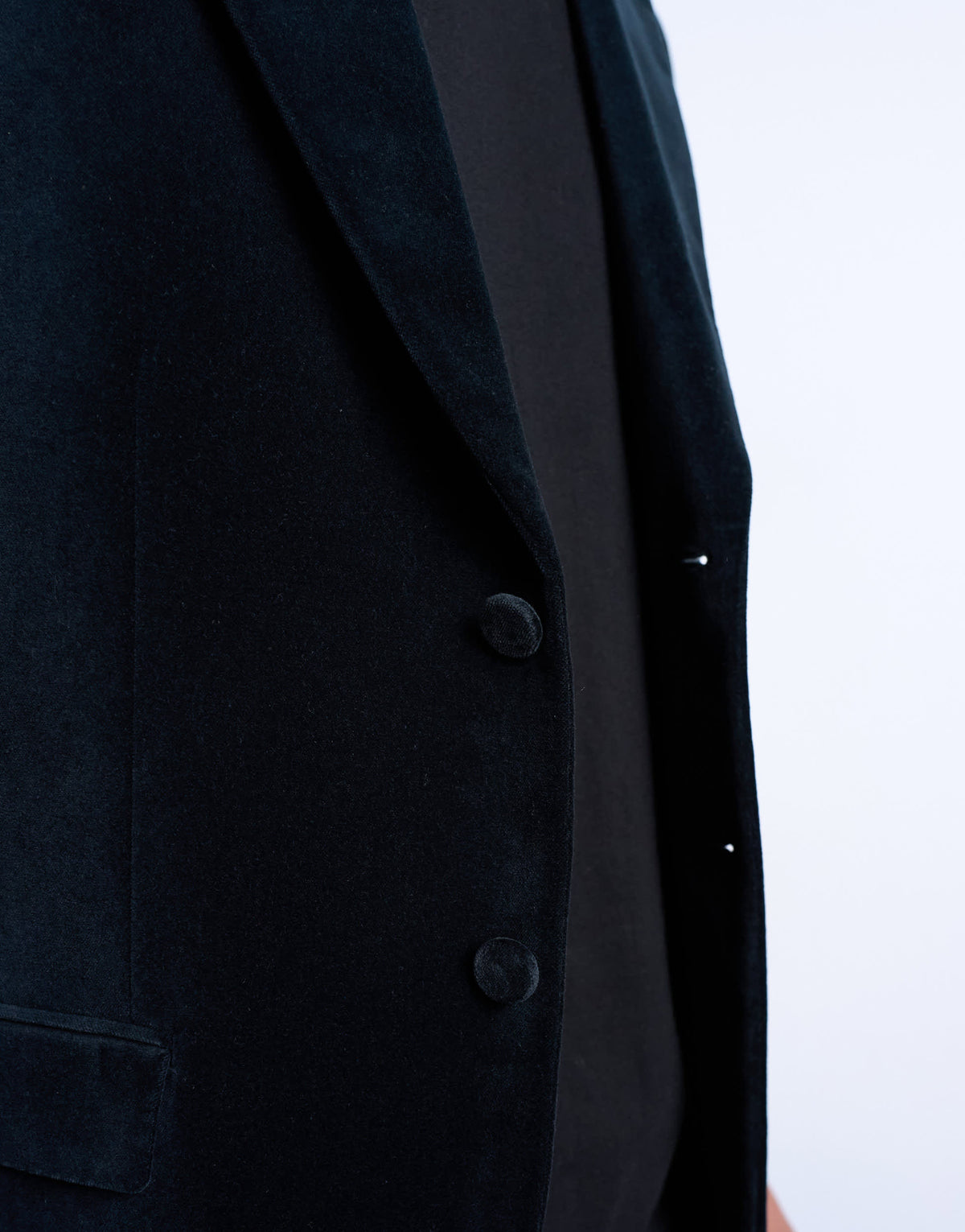 Topman velvet blazer in black