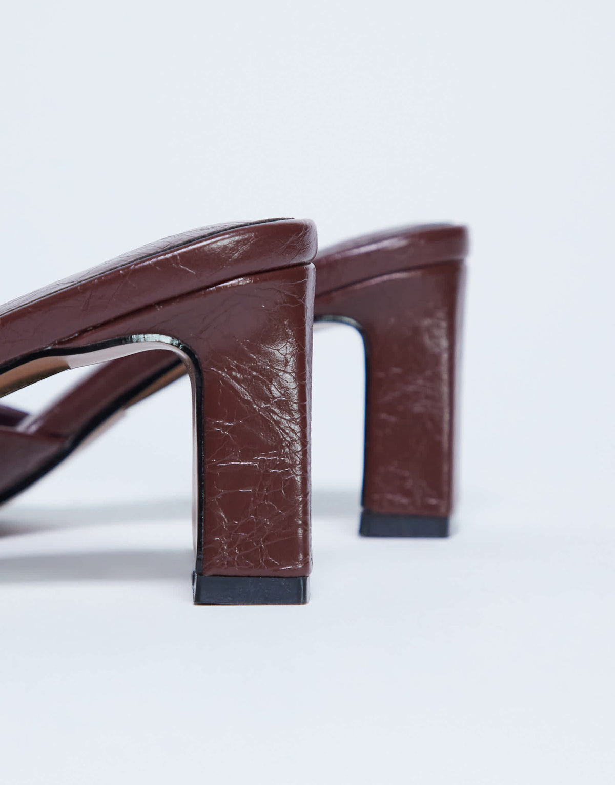 Topshop Freya heeled mule in burgundy