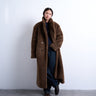Topshop doppelreihiger, langer Mantel in Braun