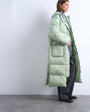 Topshop longline techy puffer jacket in green sage