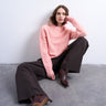 Topshop Strickpullover mit Raglanärmeln und sichtbaren Nähten in Rosa