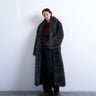 Manteau long oversize en fausse fourrure anthracite Topshop