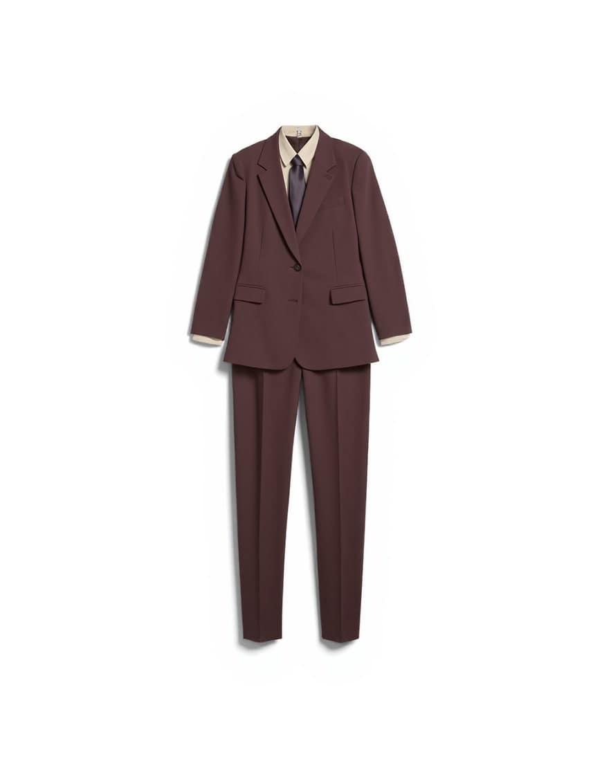 Topshop co ord mid rise clean straight trouser in chocolate