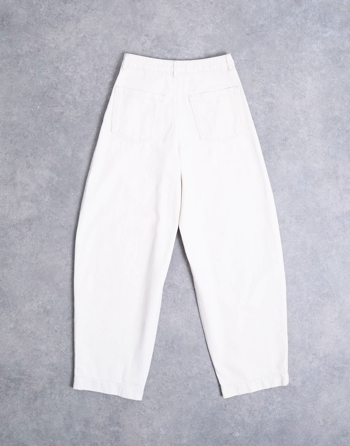 Topshop smart barrel leg trouser in ecru