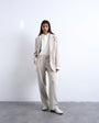 Topshop co ord mid rise clean straight trouser in stone