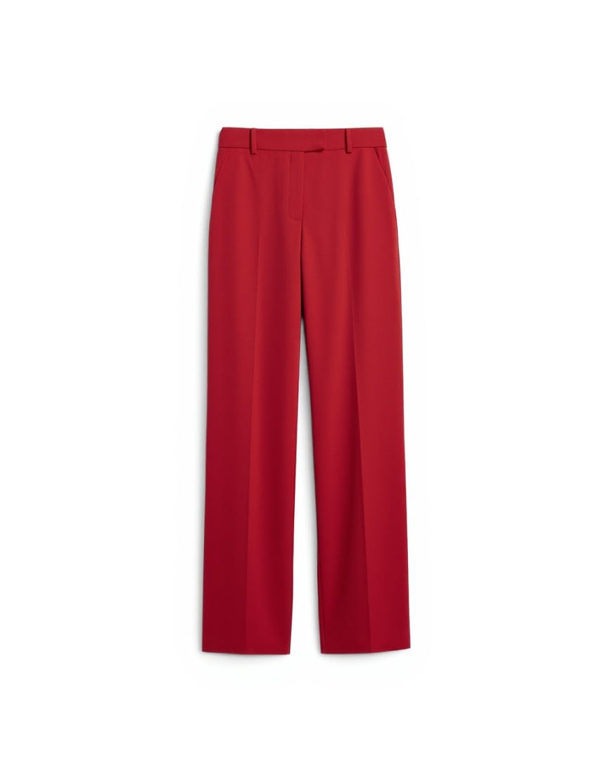 Topshop co ord mid rise clean straight trouser in cherry red