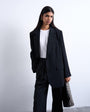 Topshop 2 button relaxed fit blazer in black