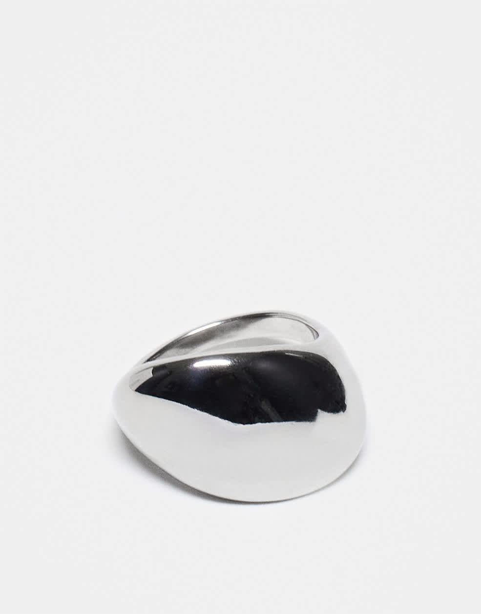 Bague imperméable en acier inoxydable Sorena de Topshop argentée