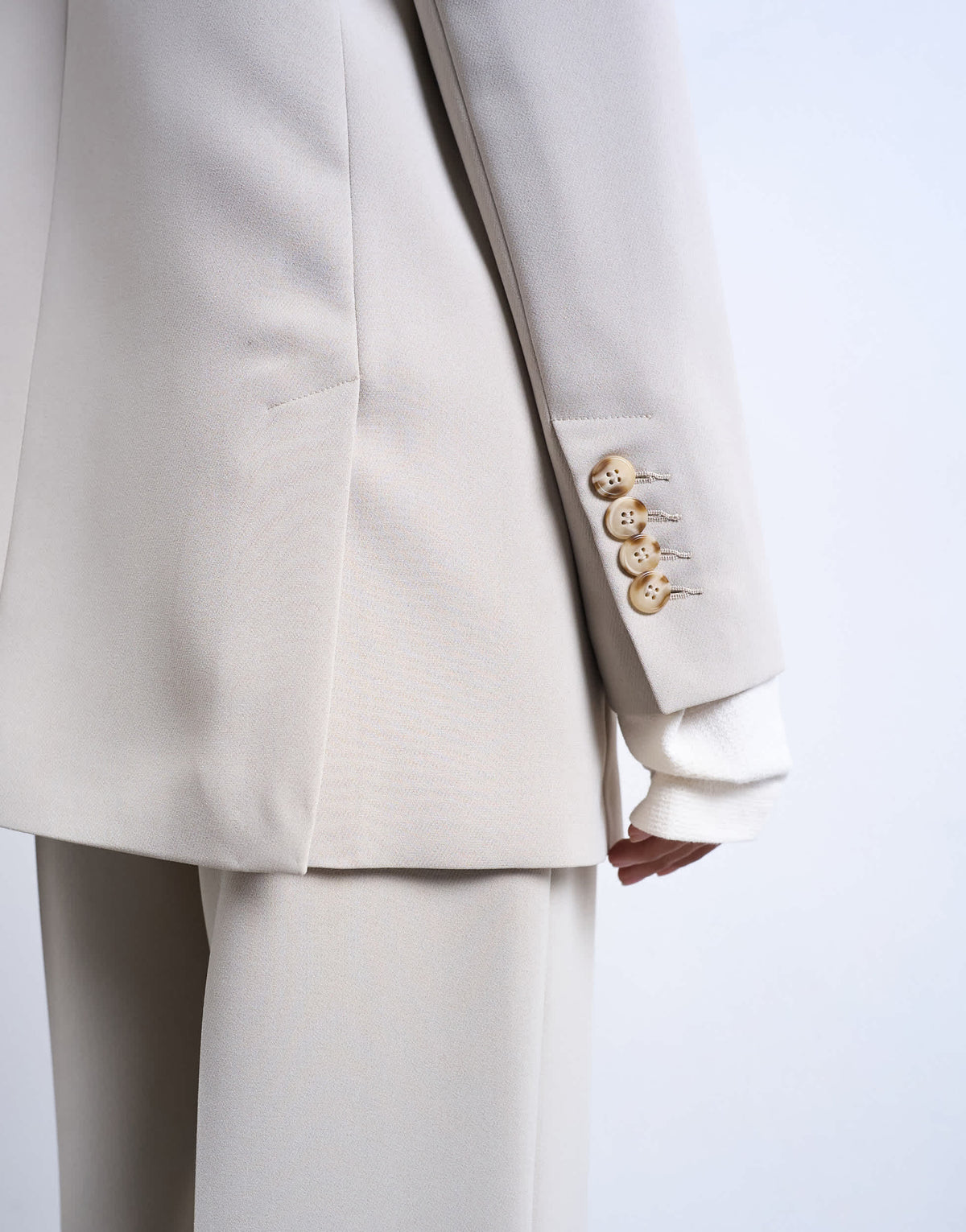 Topshop co ord 2 button relaxed fit blazer in stone