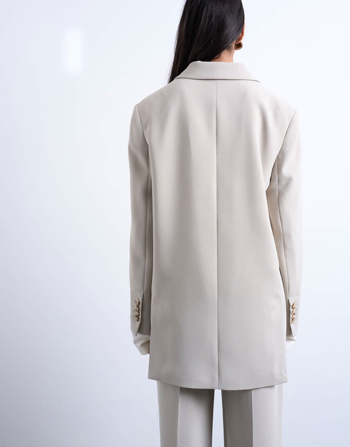 Topshop co ord 2 button relaxed fit blazer in stone