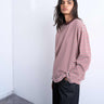 Topshop stripe premium interlock long sleeve skater tee in brown