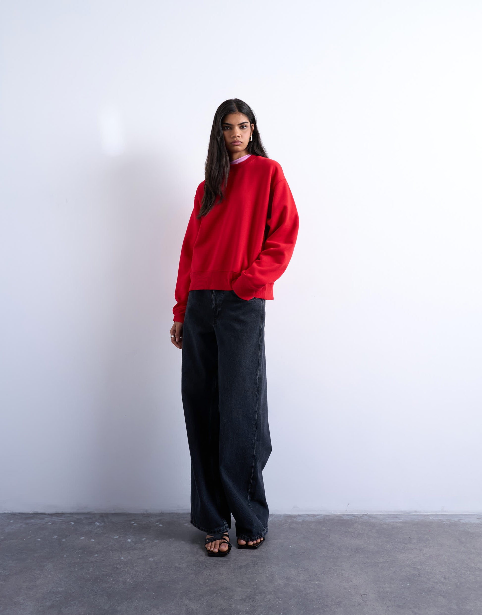 Topshop ultimate sweat in red