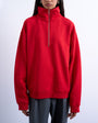 Topshop quarter zip sweat in red