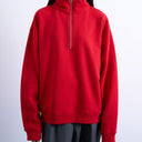Topshop quarter zip sweat in red