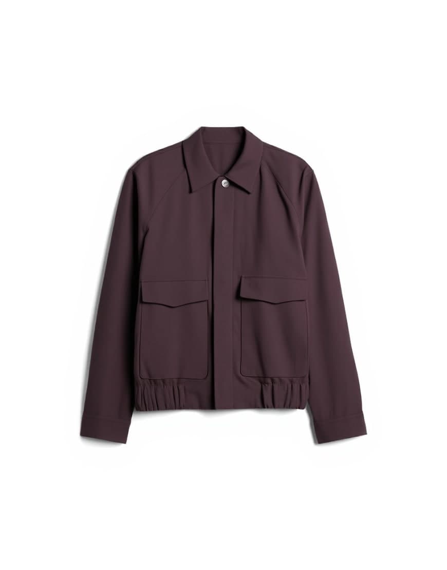 Topman smart harrington jacket in burgundy