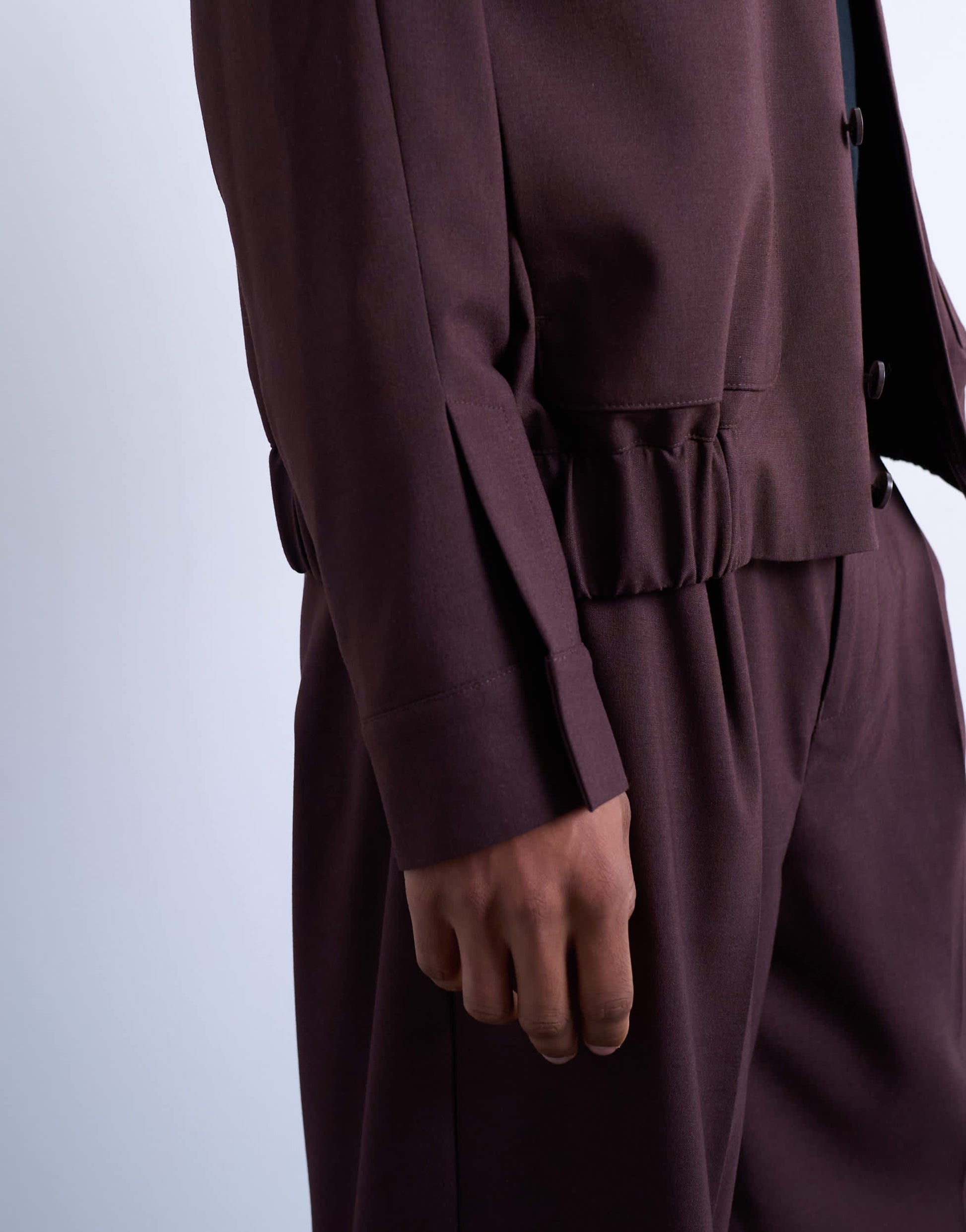 Topman smart harrington jacket in burgundy