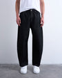 Topman rigid barrel jean in raw black
