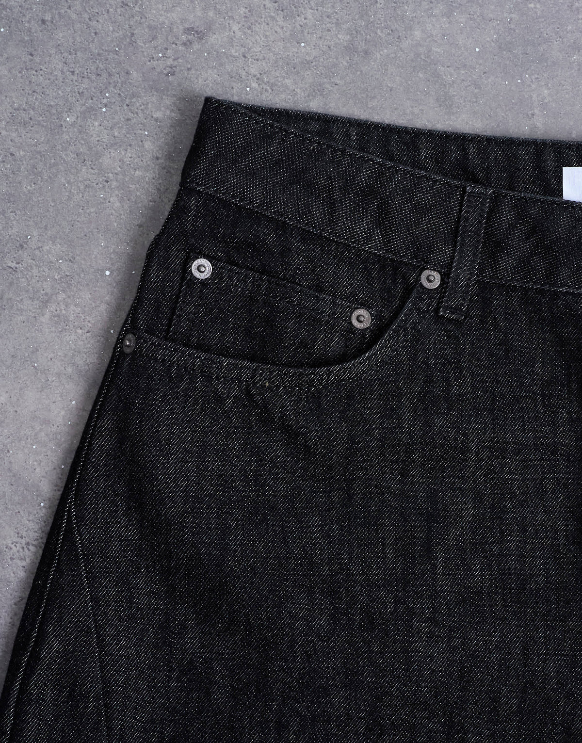 Topman rigid barrel jean in raw black