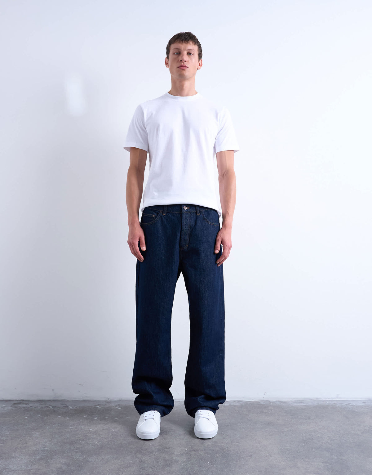 Topman rigid baggy jean in raw