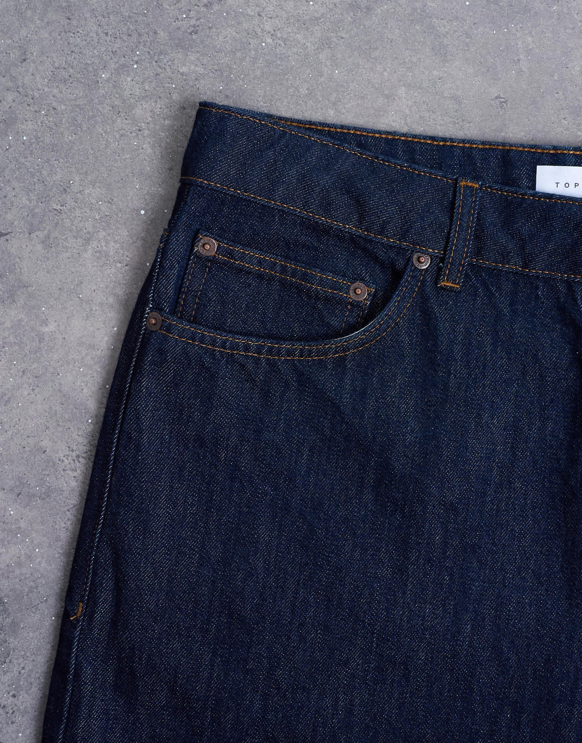 Topman rigid baggy jean in raw