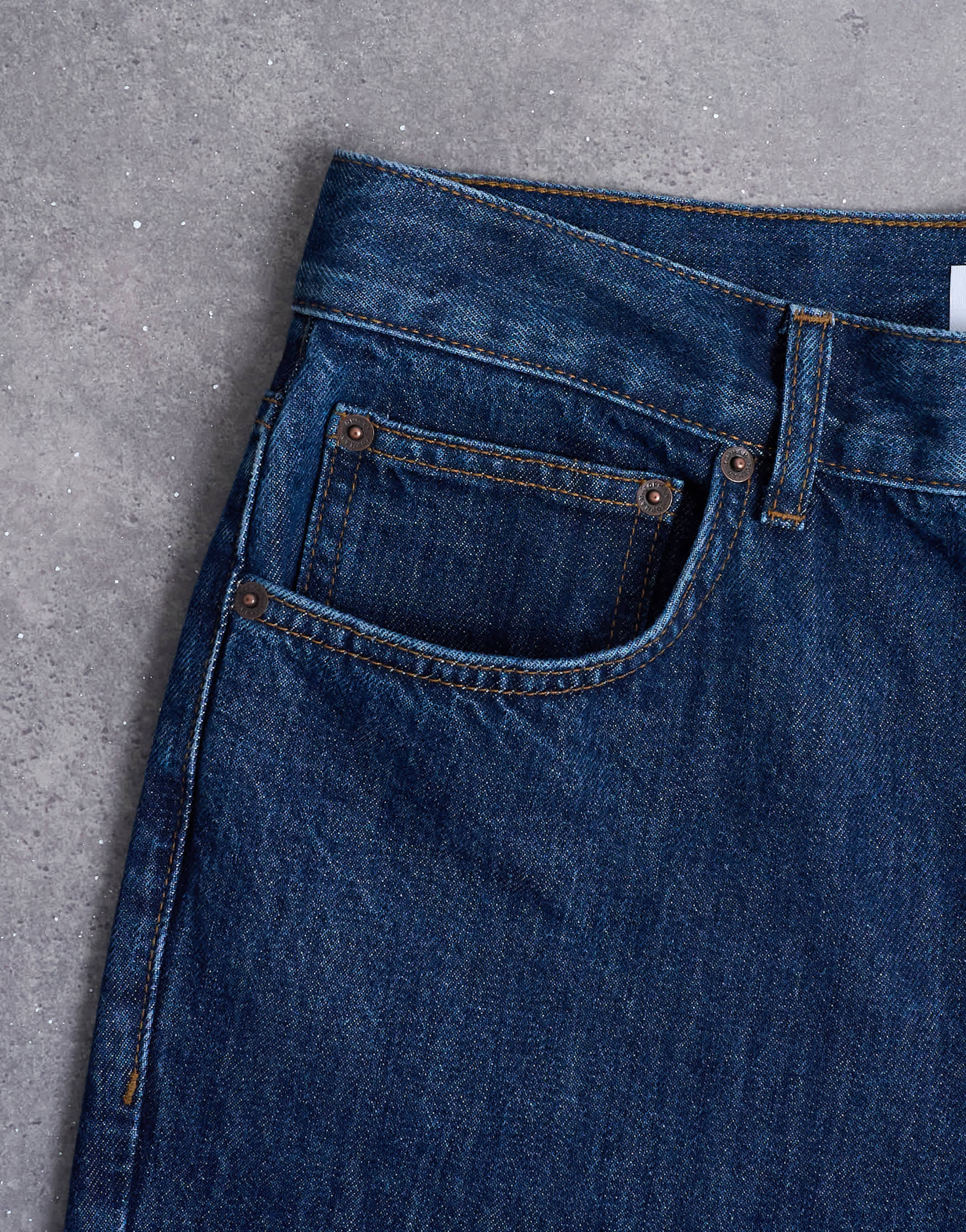 Topman rigid straight jean in dark wash blue