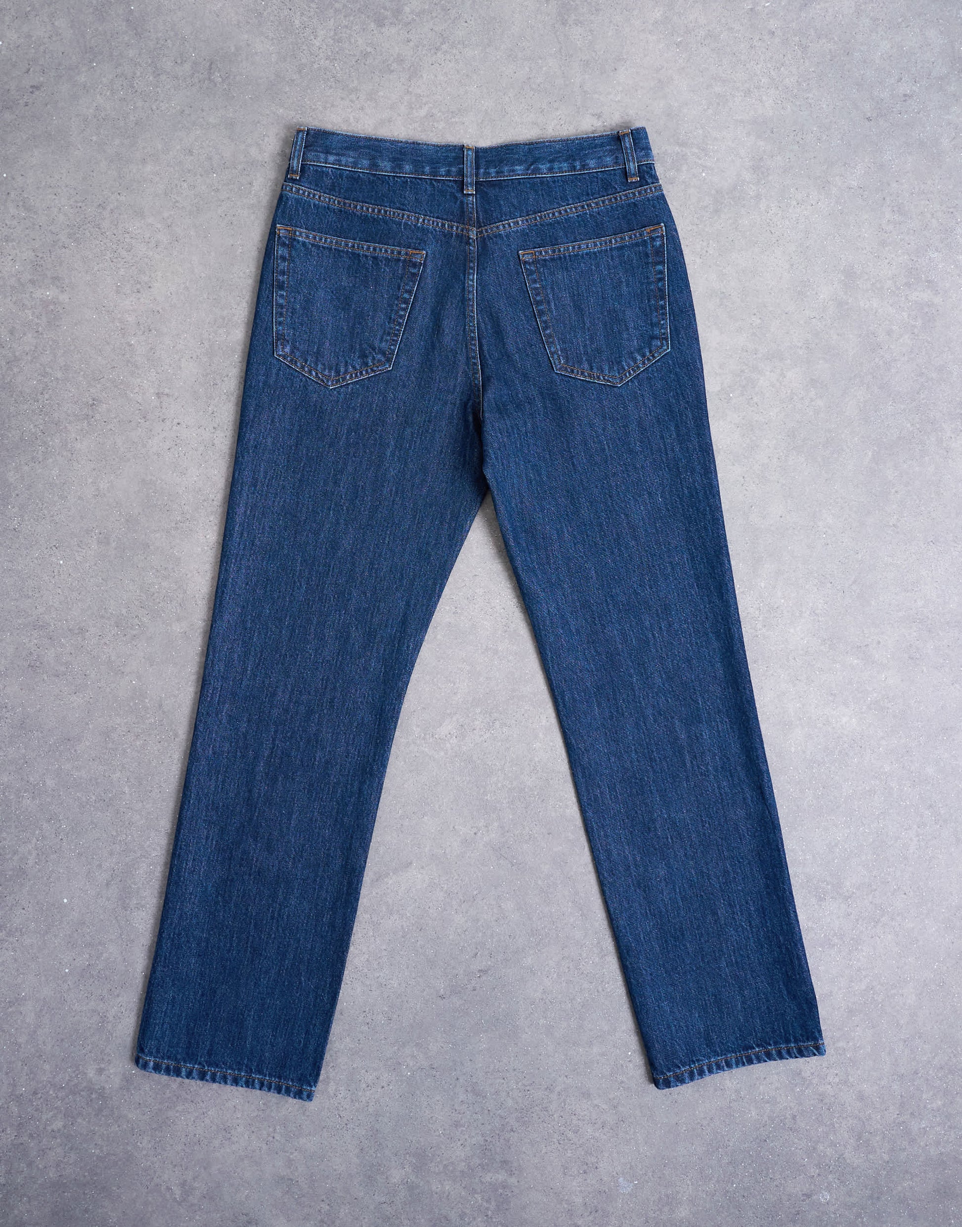Topman rigid straight jean in dark wash blue