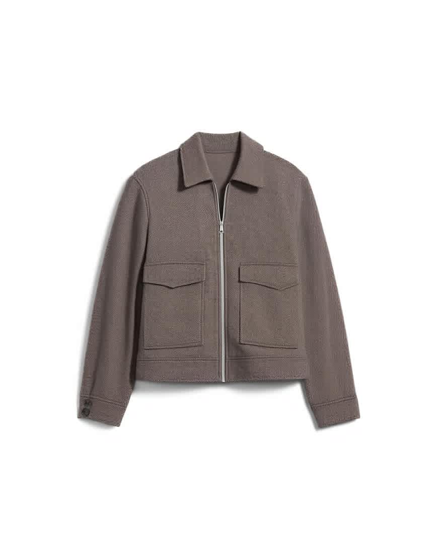 Topman herringbone short jacket in brown