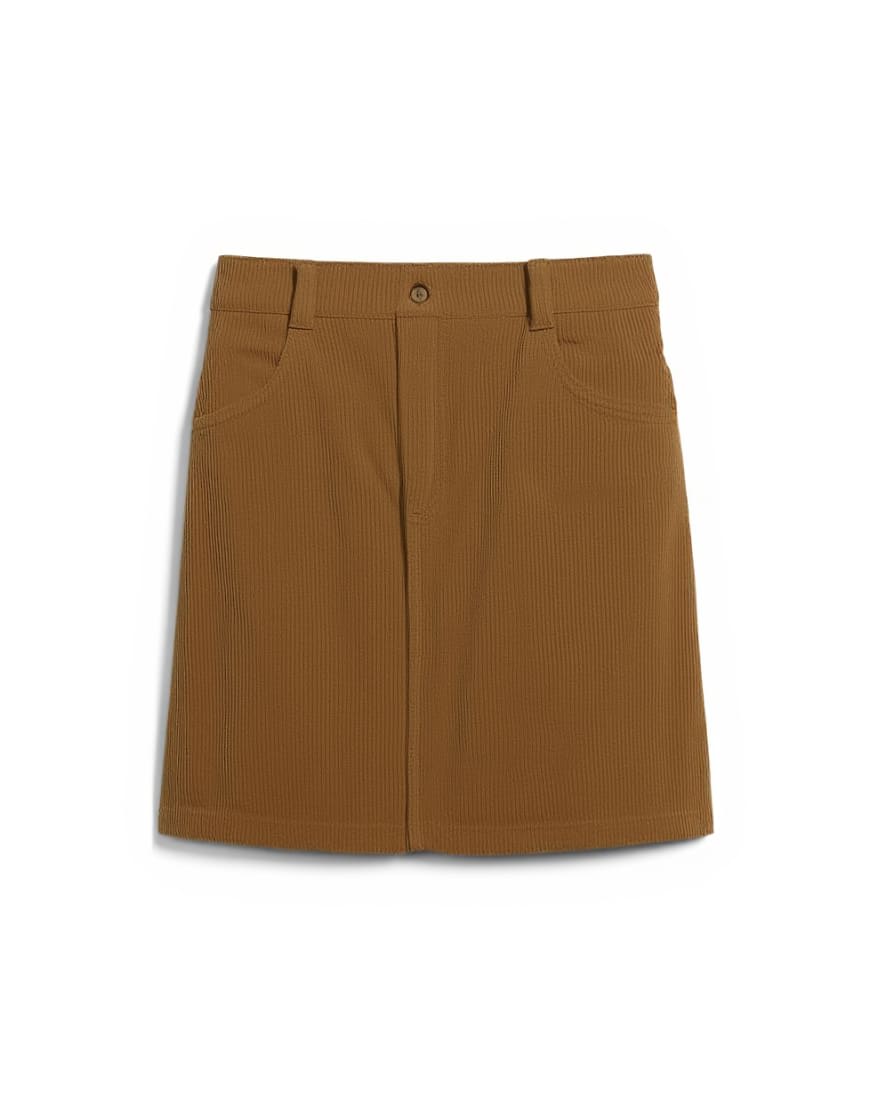 Topshop cord mini pelmet skirt in honey