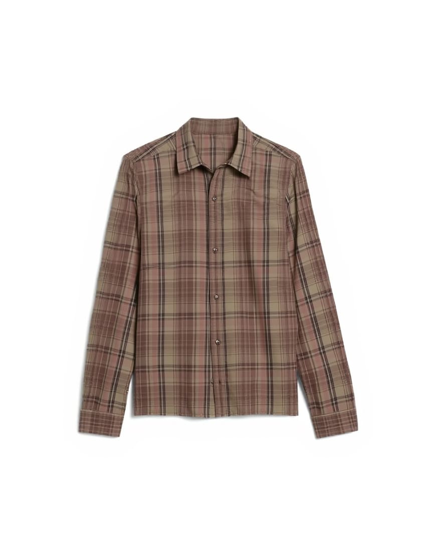 Topman regular fit poplin check shirt in green