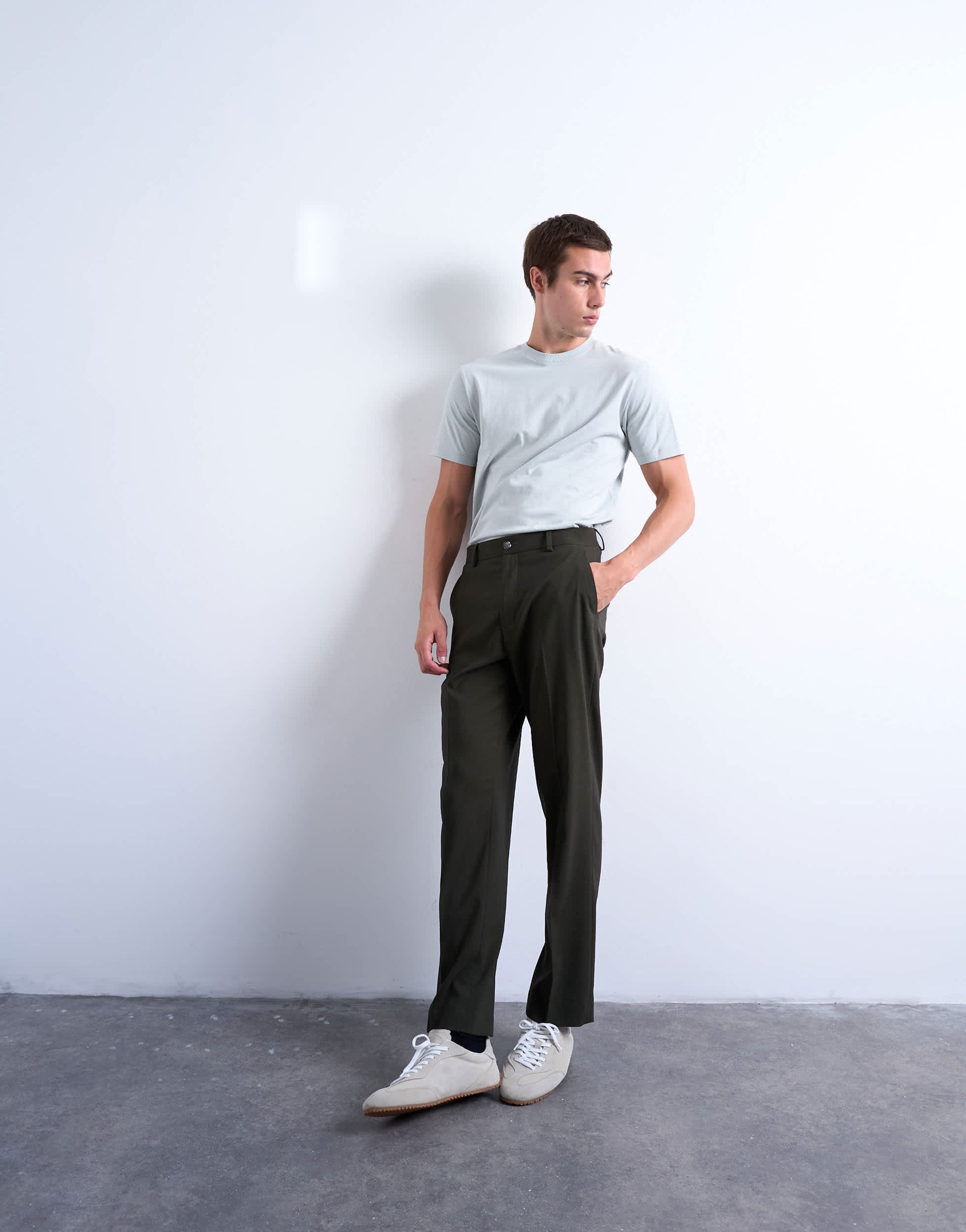 Topman classic fit t-shirt in grey