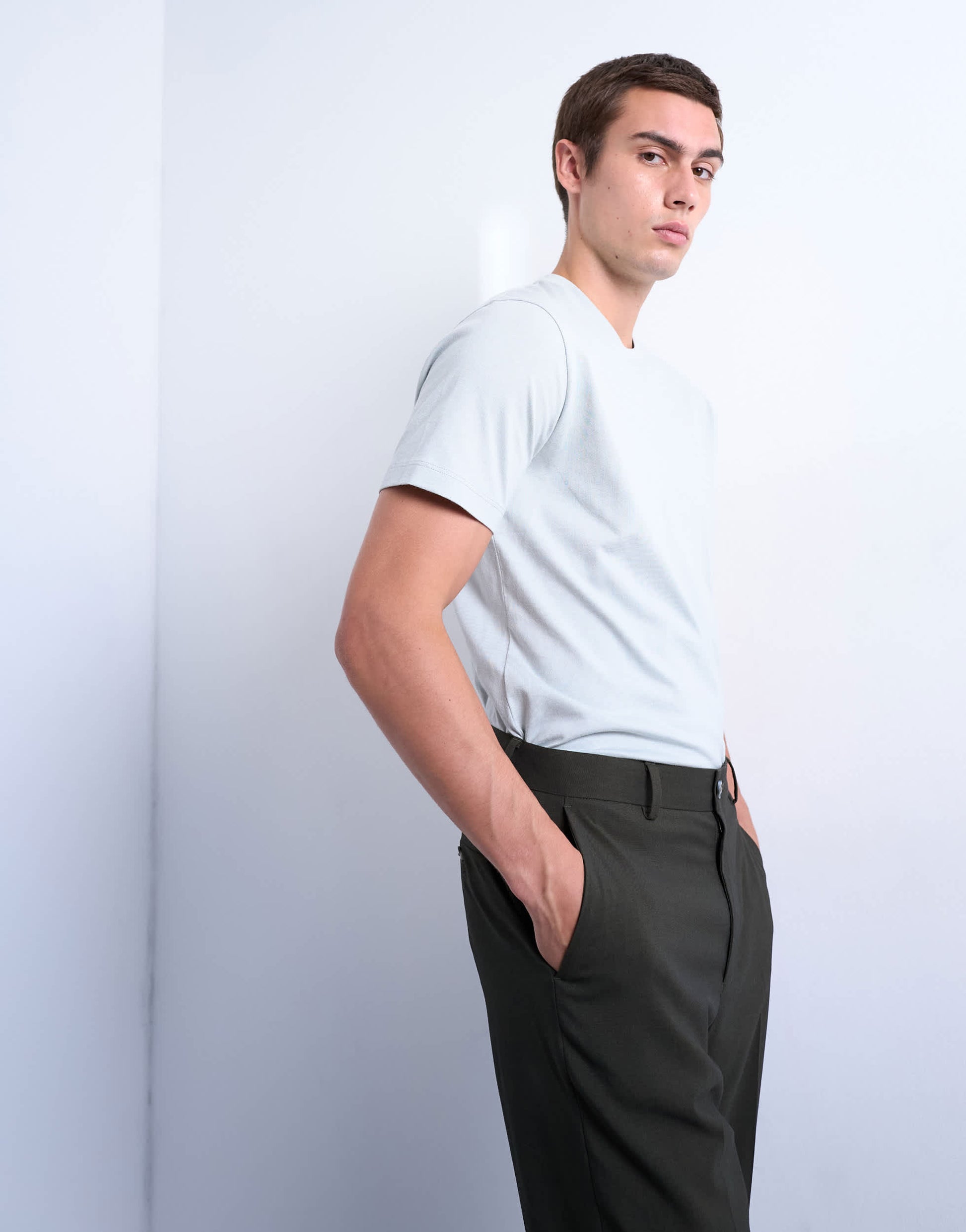Topman classic fit t-shirt in grey