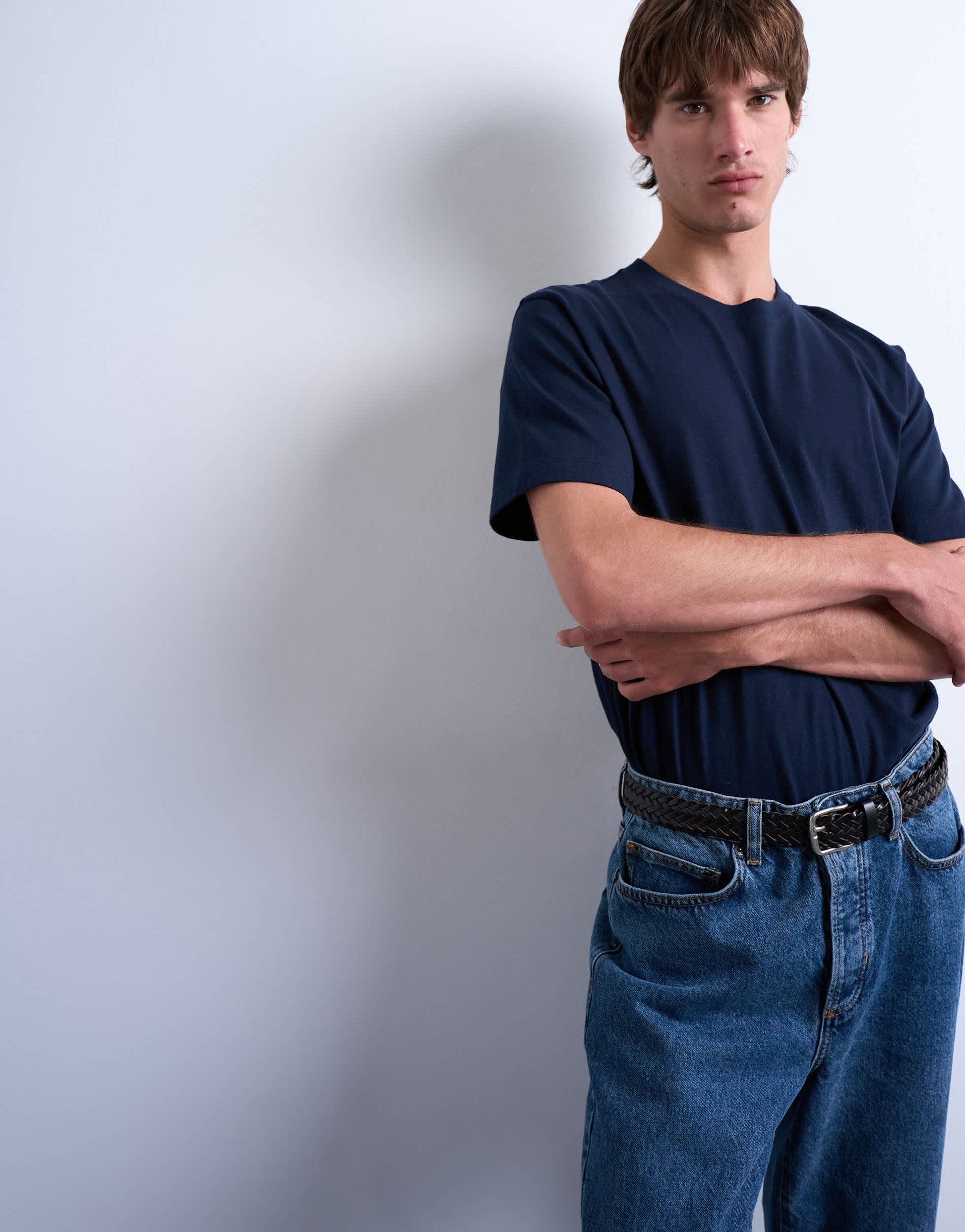 Topman classic fit t-shirt in navy