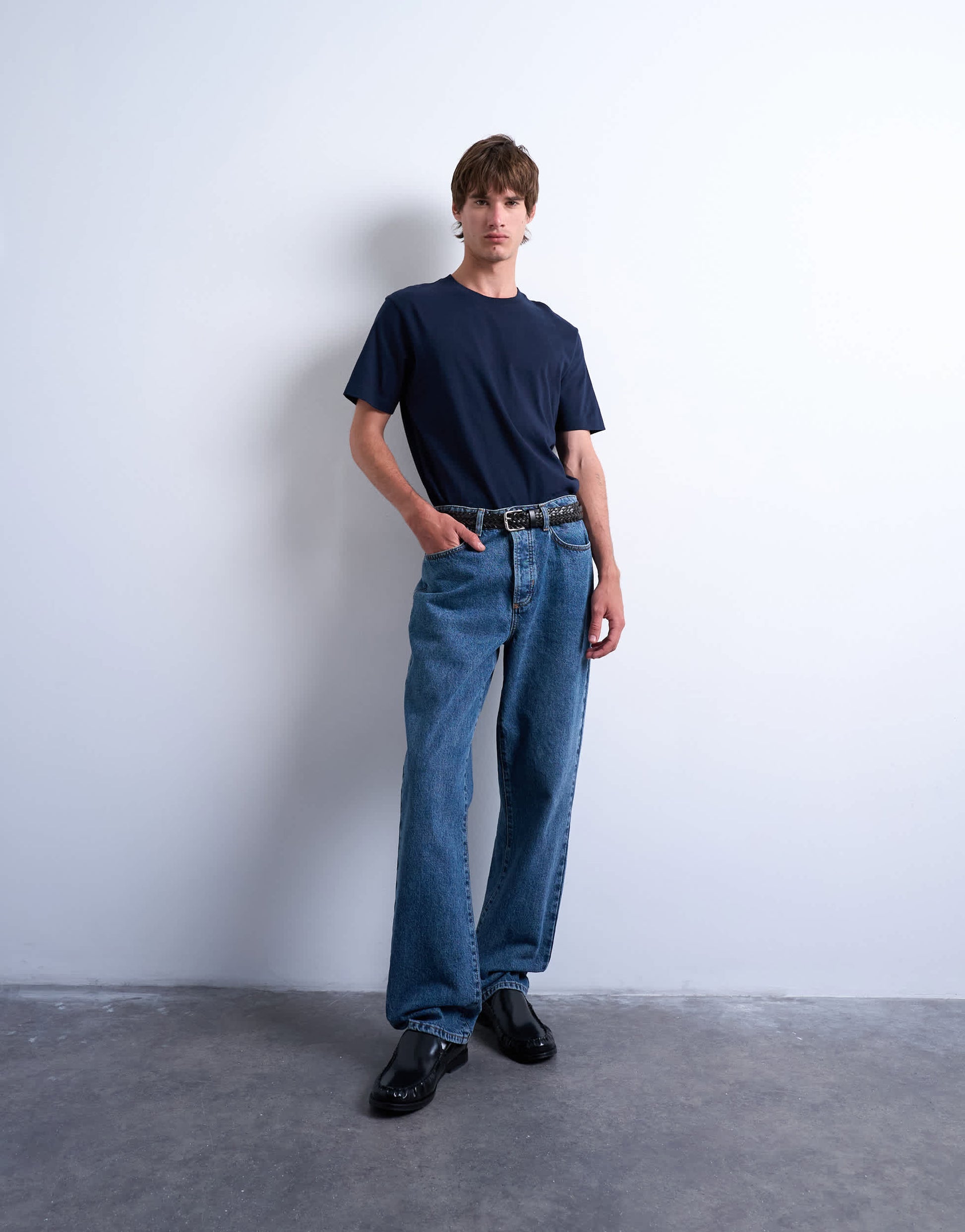 Topman classic fit t-shirt in navy
