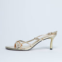 Sandales à talon mi-haut minimalistes Amelia de Topshop, couleur or