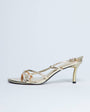 Topshop Amelia minimal mid heel sandal in gold