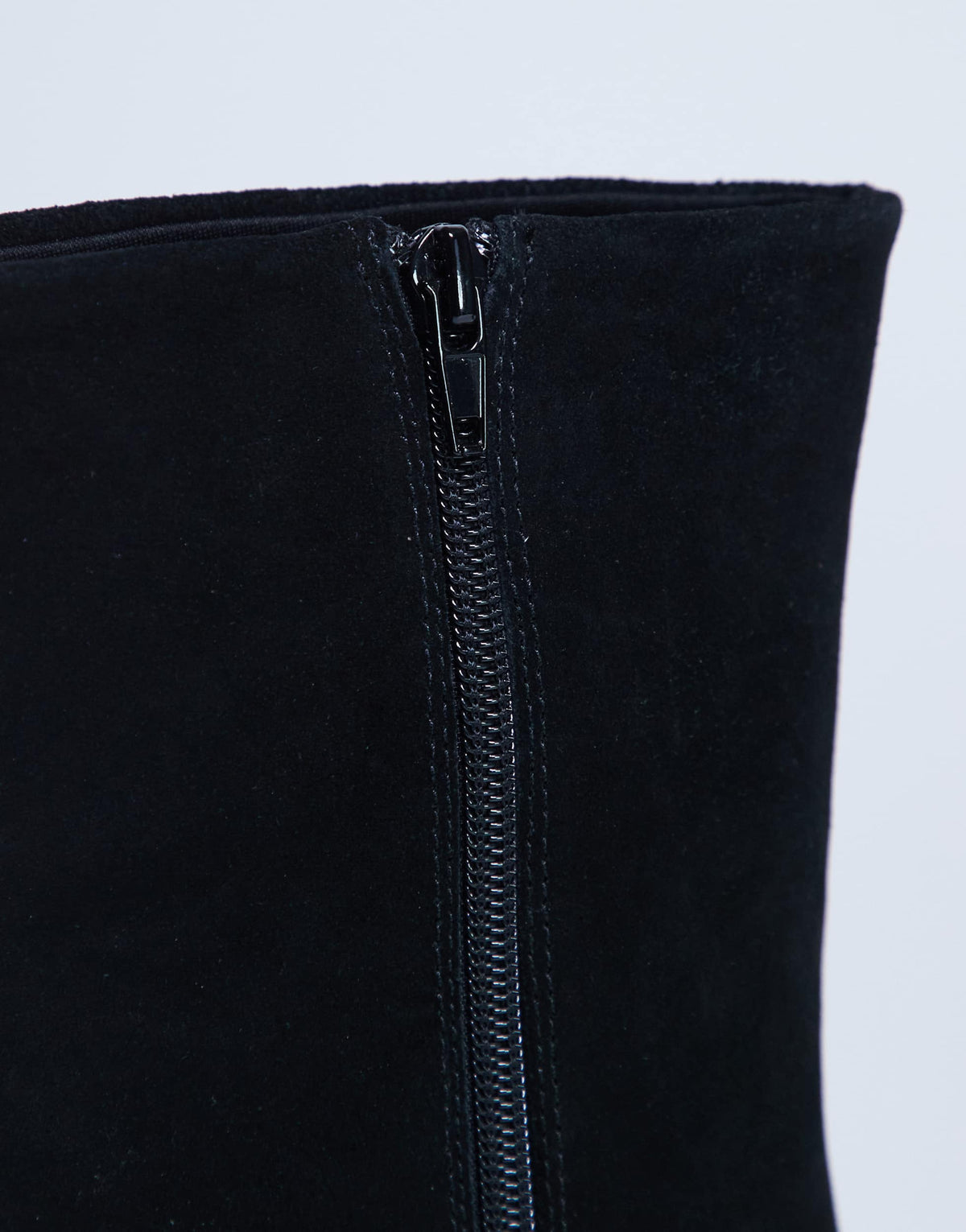 Topshop Nadie chisel toe heeled ankle boot in black suede